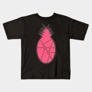 Pineapple network in pink Kids T-Shirt